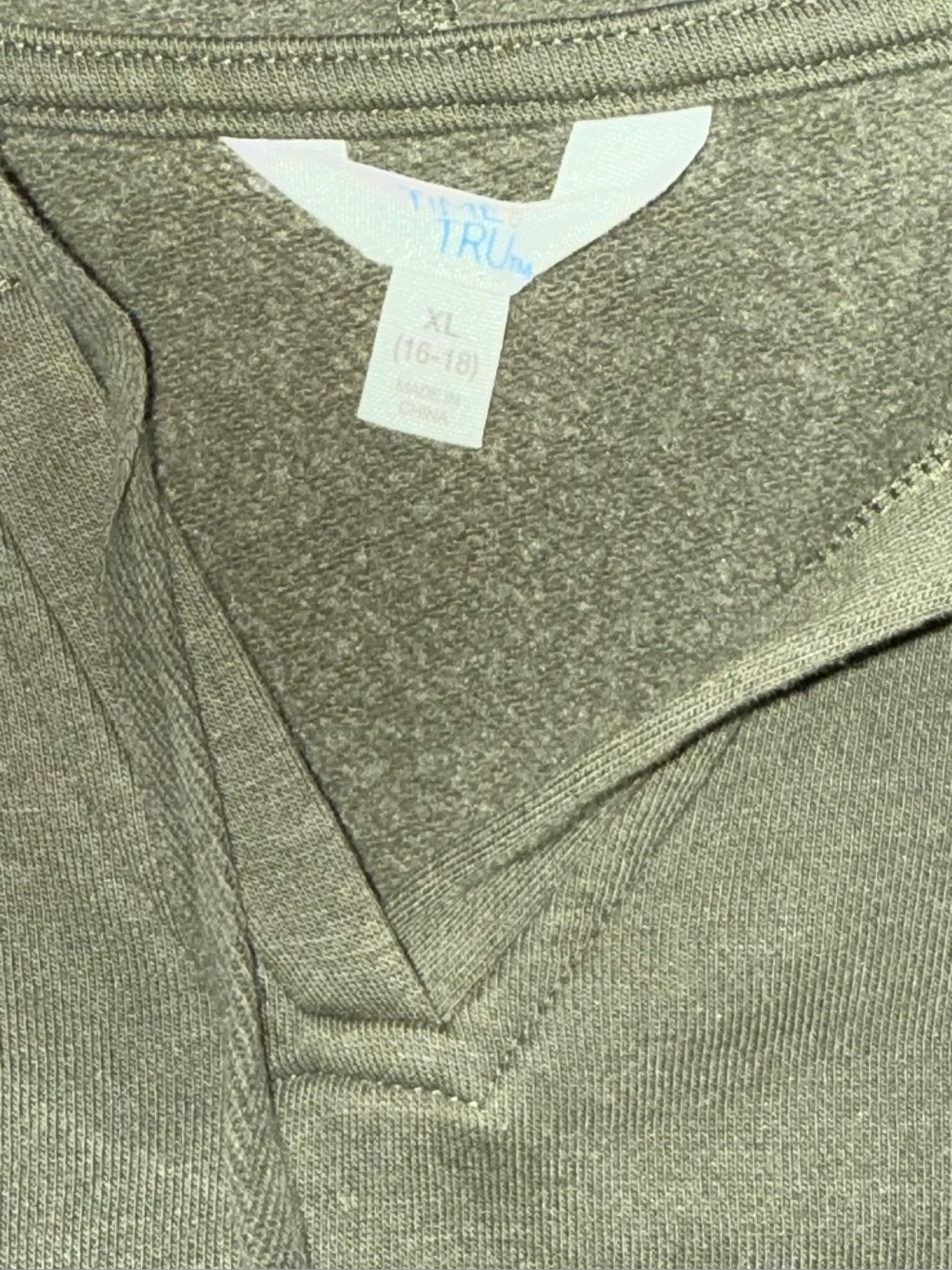 🌼TIME & TRU Olive Hooded Knit Sweater. Size XL.🌼 - Picture 3 of 4